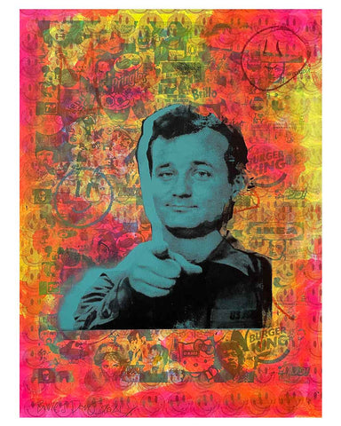 Posting Them Bills Print by Barrie J Davies 2021 - unframed Silkscreen print on paper (hand finished) edition of 1/1 - A2 size 42cm x 59.4cm.