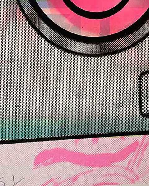 Rave Acid Rinse Print by Barrie J Davies, unframed Silkscreen print on paper (hand finished) edition of 1/1, A3 size 29.7 cm x 42 cm.
