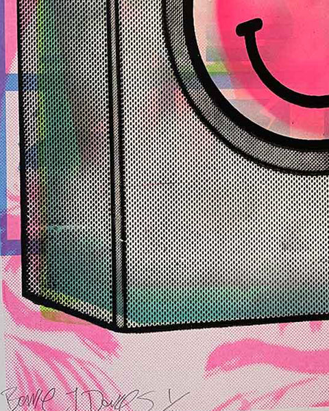 Rave Acid Rinse Print by Barrie J Davies, unframed Silkscreen print on paper (hand finished) edition of 1/1, A3 size 29.7 cm x 42 cm.