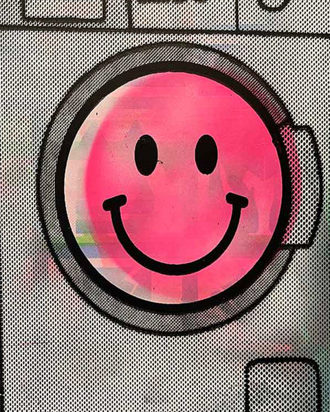 Rave Acid Rinse Print by Barrie J Davies, unframed Silkscreen print on paper (hand finished) edition of 1/1, A3 size 29.7 cm x 42 cm.