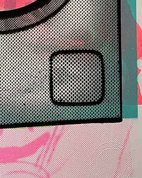 Rave Acid Rinse Print by Barrie J Davies, unframed Silkscreen print on paper (hand finished) edition of 1/1, A3 size 29.7 cm x 42 cm.