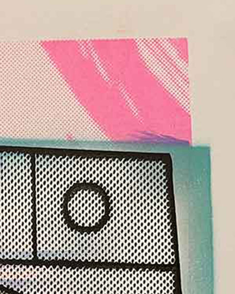 Rave Acid Rinse Print by Barrie J Davies, unframed Silkscreen print on paper (hand finished) edition of 1/1, A3 size 29.7 cm x 42 cm.