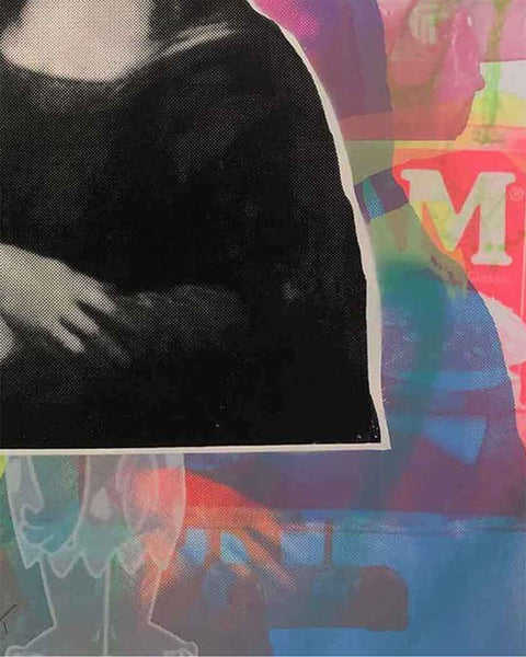 Secret Smile Print by Barrie J Davies - unframed Silkscreen print on paper (hand finished) edition of 1/1 - A2 size 42cm x 59.4cm.