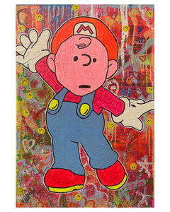 See It Say it Sorted Painting by Barrie J Davies 2023, Mixed media on Canvas, 50cm x 75cm, Unframed and ready to hang.