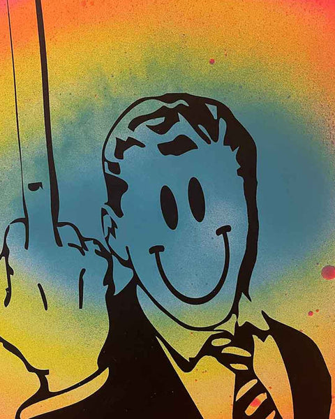 Solar Giving It The Finger Print by Barrie J Davies, unframed Silkscreen print on paper (hand finished) edition of 1/1 - A3 size 29.7cm x 42.0 cm.
