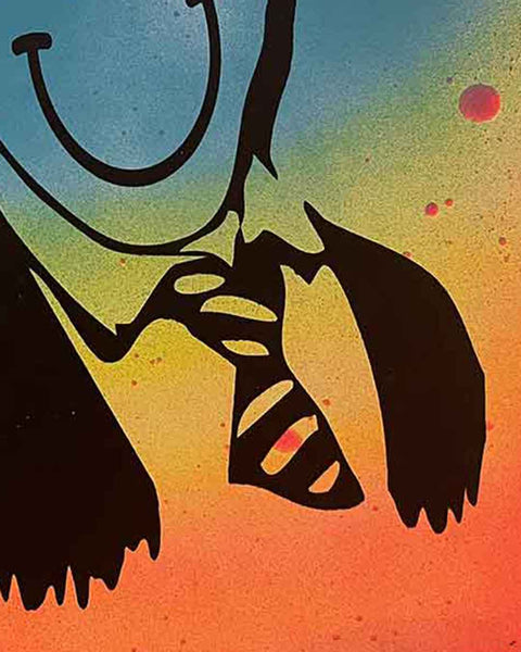 Solar Giving It The Finger Print by Barrie J Davies, unframed Silkscreen print on paper (hand finished) edition of 1/1 - A3 size 29.7cm x 42.0 cm.
