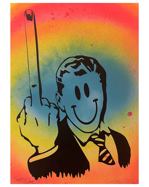 Solar Giving It The Finger Print by Barrie J Davies, unframed Silkscreen print on paper (hand finished) edition of 1/1 - A3 size 29.7cm x 42.0 cm.