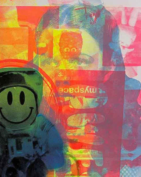 Spaced Man Print by Barrie J Davies, unframed Silkscreen print on paper (hand finished) edition of 1/1, A2 size 42cm x 59.4cm.