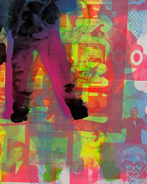 Spaced Man Print by Barrie J Davies, unframed Silkscreen print on paper (hand finished) edition of 1/1, A2 size 42cm x 59.4cm.