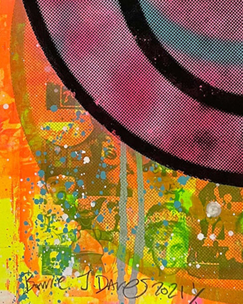 Super Fantastic Happy Now Print by Barrie J Davies, unframed Silkscreen print on paper (hand finished) edition of 1/1 - A2 size 42cm x 59.4cm.