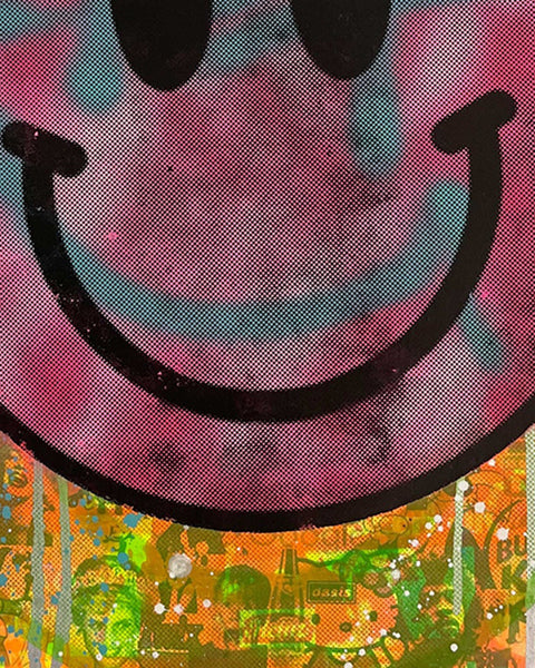 Super Fantastic Happy Now Print by Barrie J Davies, unframed Silkscreen print on paper (hand finished) edition of 1/1 - A2 size 42cm x 59.4cm.