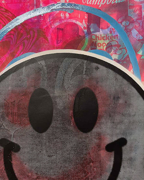 Super Happy Now Print by Barrie J Davies, unframed Silkscreen print on paper (hand finished) edition of 1/1 - A2 size 42cm x 59.4cm.