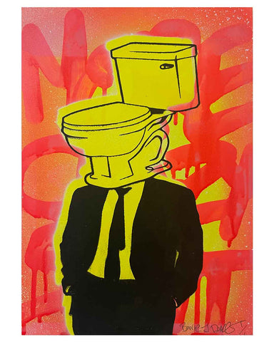 Tagged Mr John Print by Barrie J Davies, Unframed Silkscreen print on paper (hand finished), edition of 1/1 A2 size A4 size 29 cm x 21 cm.
