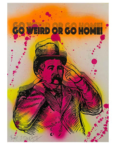 Totally Weird Print by Barrie J Davies, Unframed Original Silkscreen print on paper (hand finished), edition of 1/1 A3 size 29cm x 42cm. &nbsp;