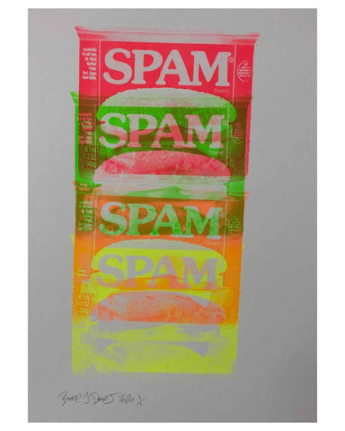 Under The Rainbow Junk Mail Print by Barrie J Davies 2020 - unframed Silkscreen print on paper (hand finished) edition of 1/1 - A2 size 42cm x 59.4cm
