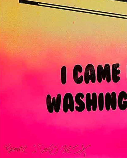 Washing Up Olympics Print by Barrie J Davies, Unframed Original Silkscreen print on paper (hand finished), edition of 1/1 A3 size 29cm x 42cm.  