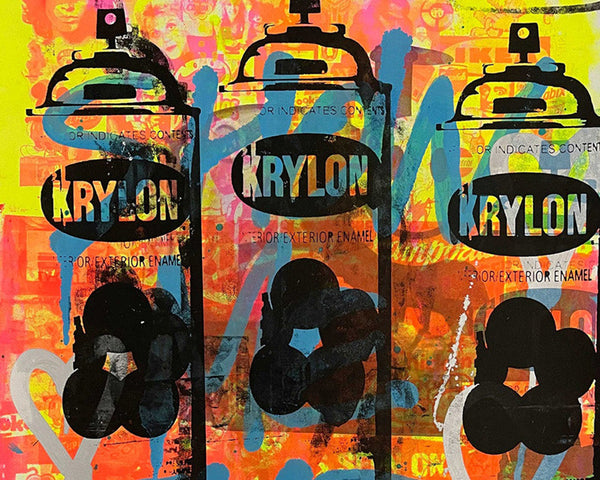 Wild Style Tagged Print by Barrie J Davies, unframed Silkscreen print on paper (hand finished) edition of 1/1 - A2 size 42cm x 59.4cm.