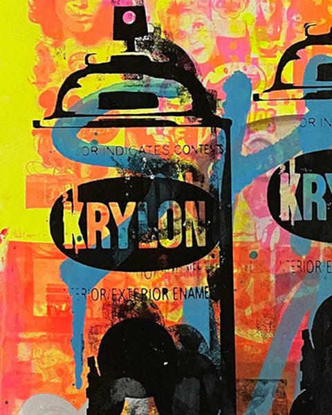 Wild Style Tagged Print by Barrie J Davies, unframed Silkscreen print on paper (hand finished) edition of 1/1 - A2 size 42cm x 59.4cm.