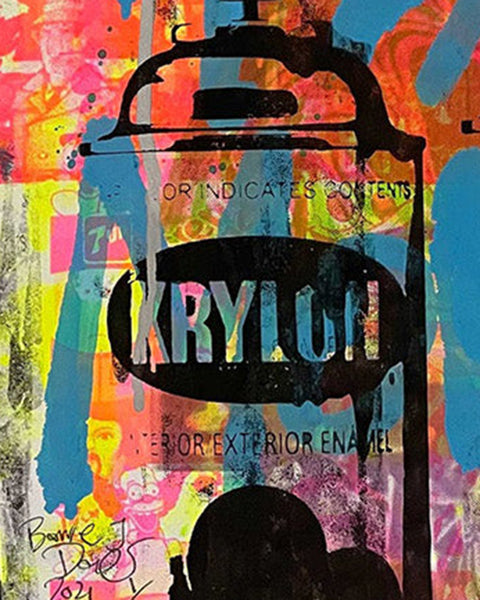 Wild Style Tagged Print by Barrie J Davies, unframed Silkscreen print on paper (hand finished) edition of 1/1 - A2 size 42cm x 59.4cm.