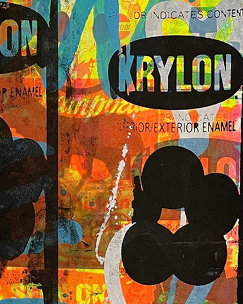 Wild Style Tagged Print by Barrie J Davies, unframed Silkscreen print on paper (hand finished) edition of 1/1 - A2 size 42cm x 59.4cm.