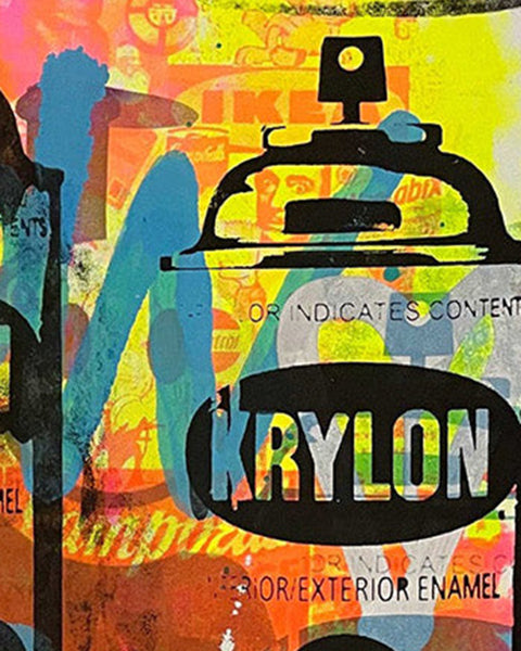 Wild Style Tagged Print by Barrie J Davies, unframed Silkscreen print on paper (hand finished) edition of 1/1 - A2 size 42cm x 59.4cm.