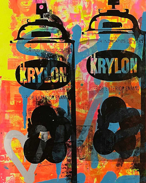 Wild Style Tagged Print by Barrie J Davies, unframed Silkscreen print on paper (hand finished) edition of 1/1 - A2 size 42cm x 59.4cm.