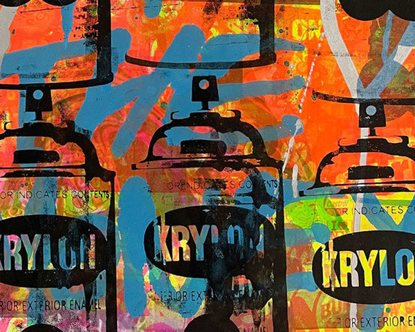 Wild Style Tagged Print by Barrie J Davies, unframed Silkscreen print on paper (hand finished) edition of 1/1 - A2 size 42cm x 59.4cm.