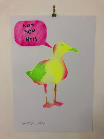 Feeding Me Weird Things Print - BARRIE J DAVIES IS AN ARTIST