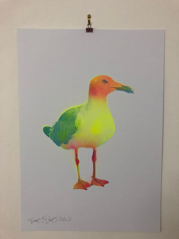 Feed Me Weird Things Print - BARRIE J DAVIES IS AN ARTIST