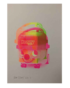 Trippy Suck it up Print by Barrie J Davies 2020- unframed Silkscreen print on paper (hand finished) edition of 1/1 - A2 size 42cm x 59.4cm