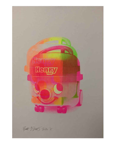 Trippy Suck it up Print by Barrie J Davies 2020- unframed Silkscreen print on paper (hand finished) edition of 1/1 - A2 size 42cm x 59.4cm