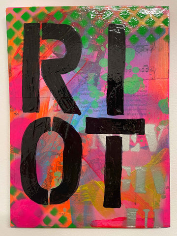 After wool Painting by Barrie J Davies 2022, Mixed media on Canvas, 21cm x 29cm, Unframed and ready to hang.
