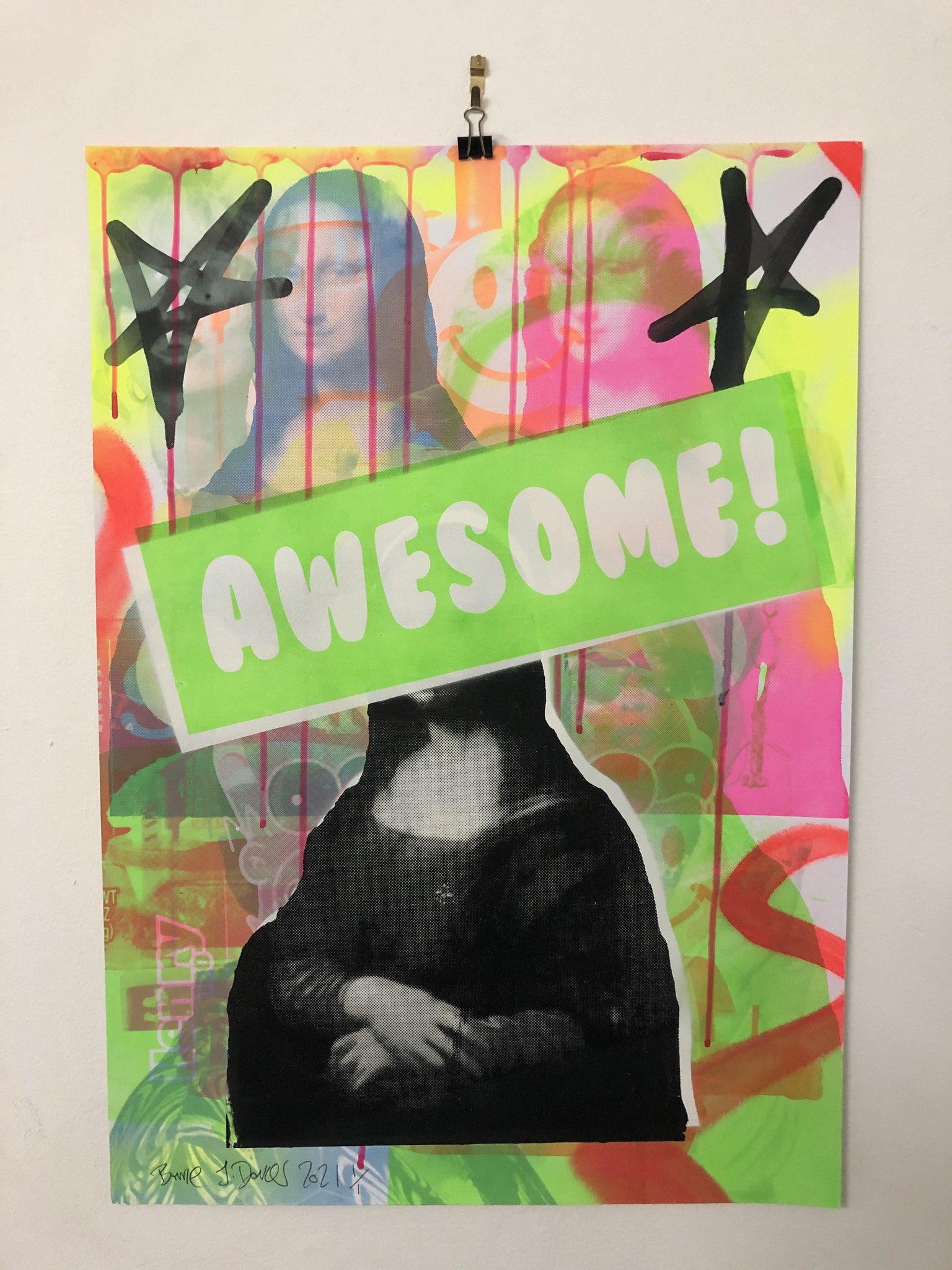 Awesome Hidden Secret Smile Print - BARRIE J DAVIES IS AN ARTIST