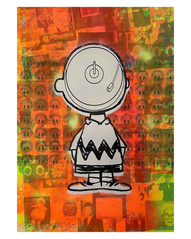Charlie Says Print by Barrie J Davies 2022, unframed Silkscreen print on paper (hand finished) edition of 1/1, A2 size 42cm x 59.4cm.