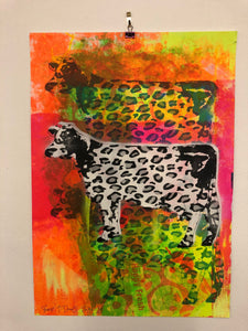 Crazy Cow Print - BARRIE J DAVIES IS AN ARTIST