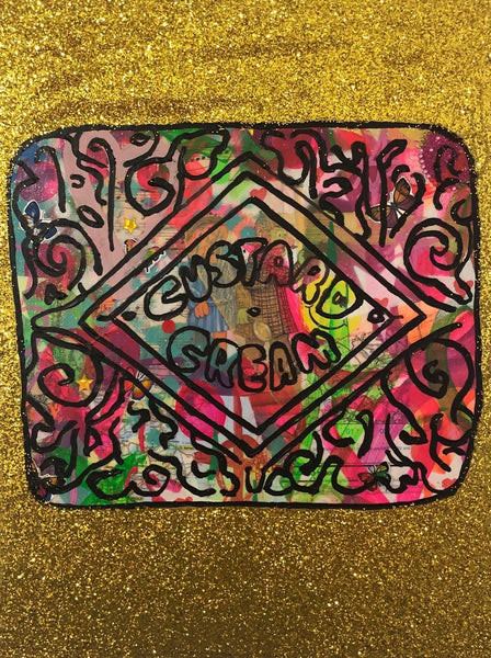 Disco Biscuit by Barrie J Davies 2019, Mixed media on Canvas, 30cm x 40cm, Unframed. Pop Art Street Artist based in Brighton England UK. Buy art online with free delivery Pop Art Paintings, Street Art Prints & Graffiti Art sculptures.