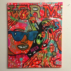 Disgusting Revolutionaries by Barrie J Davies 2015, mixed media on canvas, 50cm x 60cm, unframed. Barrie J Davies is an Artist - Pop Art and Street art inspired Artist based in Brighton England UK - Pop Art Paintings, Street Art Prints & Editions available.