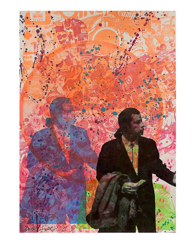 Double Vincent Print by Barrie J Davies 2022 - unframed Silkscreen print on paper (hand finished) edition of 1/1 - A2 size 42cm x 59.4cm.