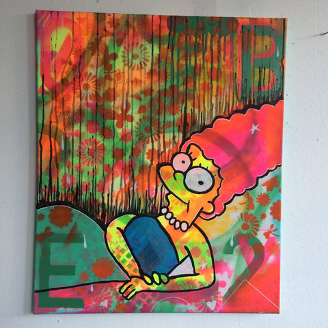 Dream fortess by Barrie J Davies 2015, Mixed media on Canvas, 50cm x 60cm, unframed. Barrie J Davies is an Artist - Psychedelic pop surreal street art inspired Artist based in Brighton England UK - Paintings, Prints & Editions available.