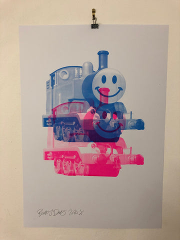 Far out Happy Trip Print - BARRIE J DAVIES IS AN ARTIST