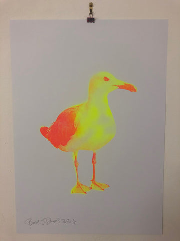 Feed Me Weird Things Print - BARRIE J DAVIES IS AN ARTIST