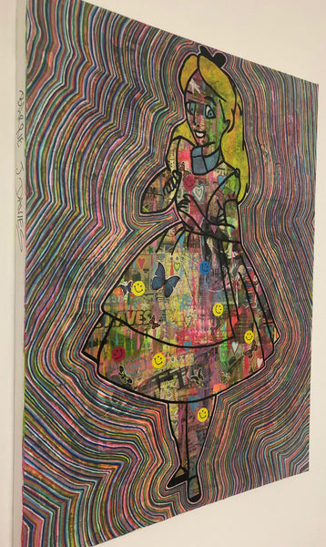 Feed your head by Barrie J Davies 2019, mixed media on canvas, Unframed, 60cm x 80cm. Barrie J Davies is an Artist - Pop Art and Street art inspired Artist based in Brighton England UK - Pop Art Paintings, Street Art Prints & Editions available. 