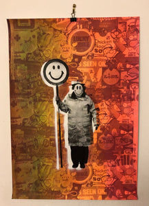 Ghost Happy Lady Print - BARRIE J DAVIES IS AN ARTIST