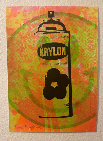Gold Wild Style Print, unframed Silkscreen print on paper (hand finished) edition of 1/1 - A3 size 29.7cm x 42cm. Buy online with free delivery worldwide.