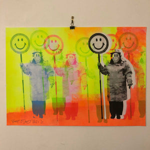 Happy Lady Landscape Print - BARRIE J DAVIES IS AN ARTIST