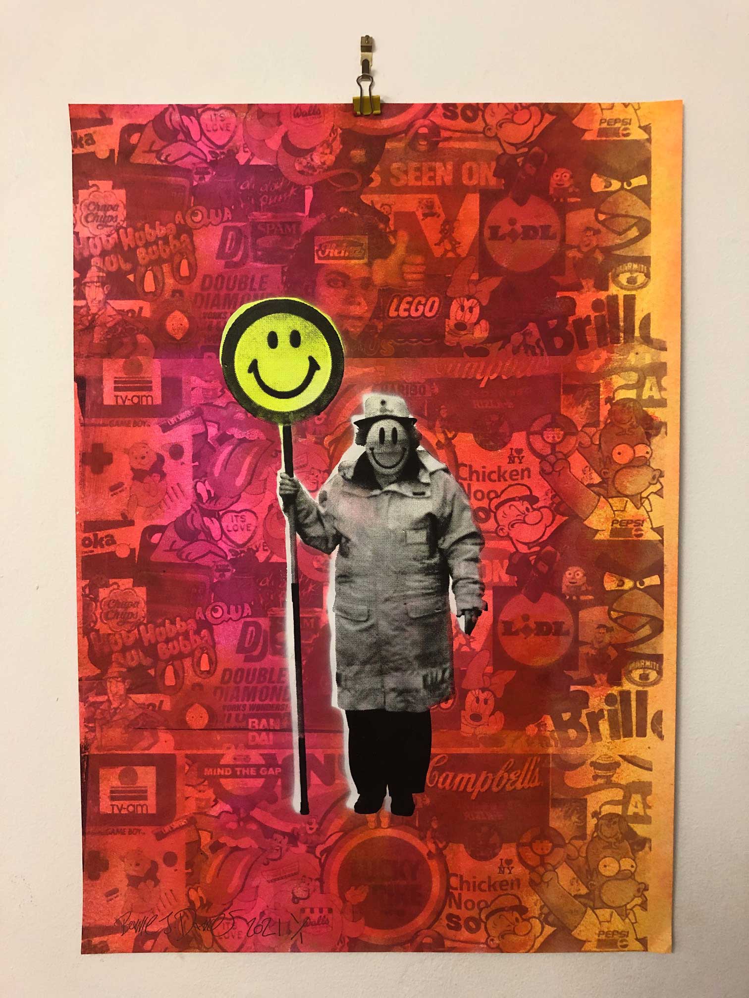 Happy Lady Print - BARRIE J DAVIES IS AN ARTIST