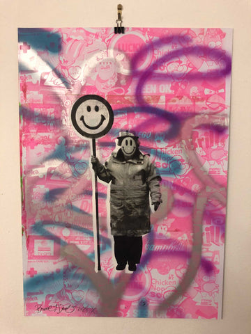 Happy Lady Print - BARRIE J DAVIES IS AN ARTIST