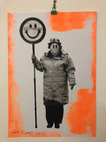 Happy Lady Print - BARRIE J DAVIES IS AN ARTIST