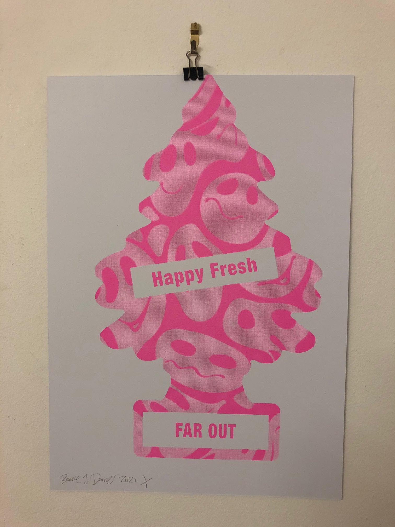 Happy Tree Print - BARRIE J DAVIES IS AN ARTIST