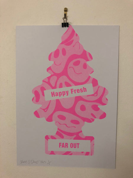 Happy Tree Print - BARRIE J DAVIES IS AN ARTIST